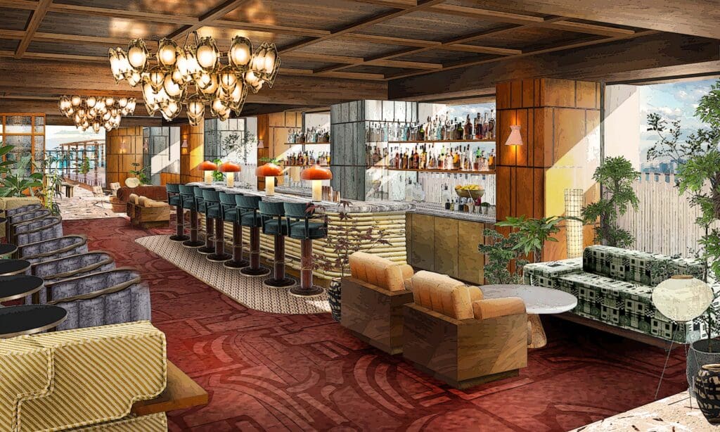 ロンドン発のグローバル会員制クラブ「ソーホーハウス(Soho House)」が、2026年東京の南青山に初進出 6 SOHO HOUSE TOKYO CLUB LEVEL 14 BAR