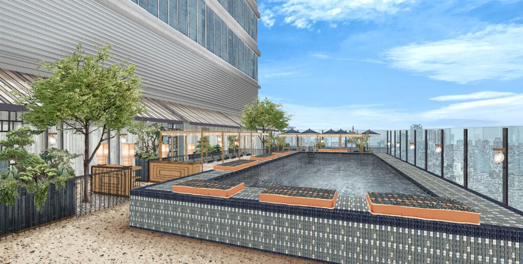 ロンドン発のグローバル会員制クラブ「ソーホーハウス(Soho House)」が、2026年東京の南青山に初進出 7 SOHO HOUSE TOKYO CLUB LEVEL 14 ROOFTOP POOL TERRACE
