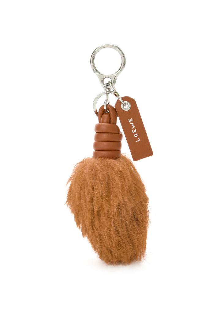 LOEWE LION TAIL CHARM IN SHEARLING AND CALF 2