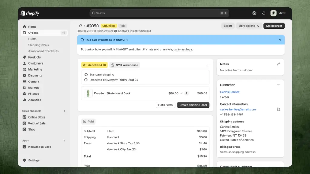 ショッピファイ(Shopify)、AI会話内で商品販売を可能にする「Agentic Storefronts」を発表 8 U276 Agentic storefronts 3