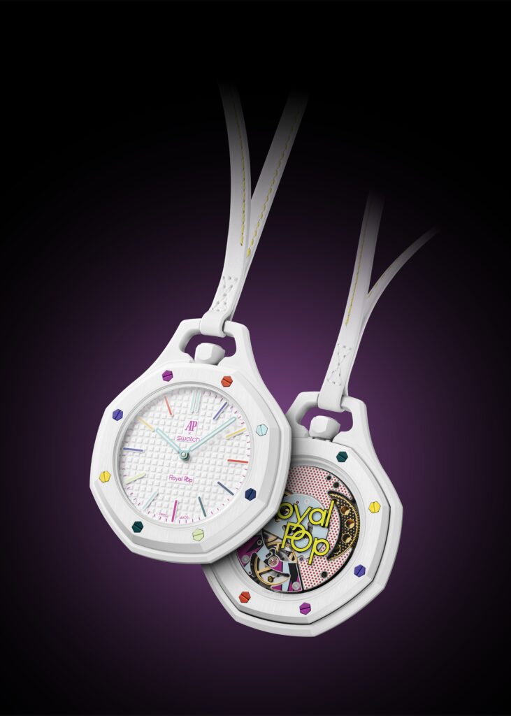 オーデマ ピゲ(Audemars Piguet)× スウォッチ(Swatch)コラボ「Royal Pop」:発売日・価格・販売店舗・全8モデルを徹底解説 25 sc01 26 Bioceramic Royal Pop HUIT BLANC PUB DOUBLE 3 4 HD