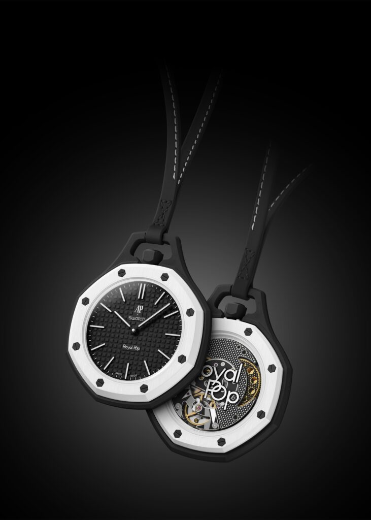 オーデマ ピゲ(Audemars Piguet)× スウォッチ(Swatch)コラボ「Royal Pop」:発売日・価格・販売店舗・全8モデルを徹底解説 29 sc01 26 Bioceramic Royal Pop OCHO NEGRO PUB DOUBLE 3 4 HD