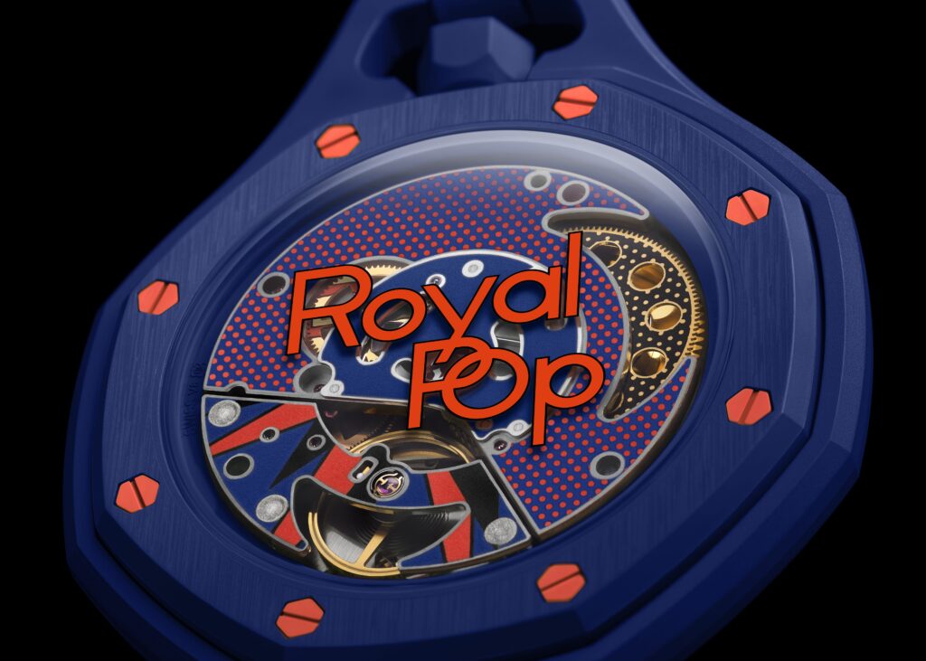 オーデマ ピゲ(Audemars Piguet)× スウォッチ(Swatch)コラボ「Royal Pop」:発売日・価格・販売店舗・全8モデルを徹底解説 34 sc01 26 Bioceramic Royal Pop ORENJI HACHI Close up BACK HD